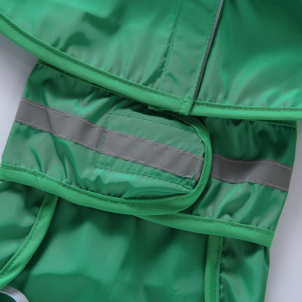 Cute Hooded Waterproof Dog Raincoat with Reflective Pet Protection