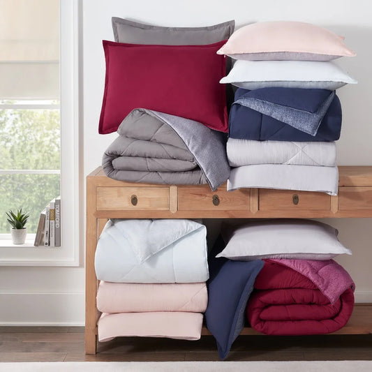 Supersoft Cooling 7 Piece Reversible Comforter Set Queen