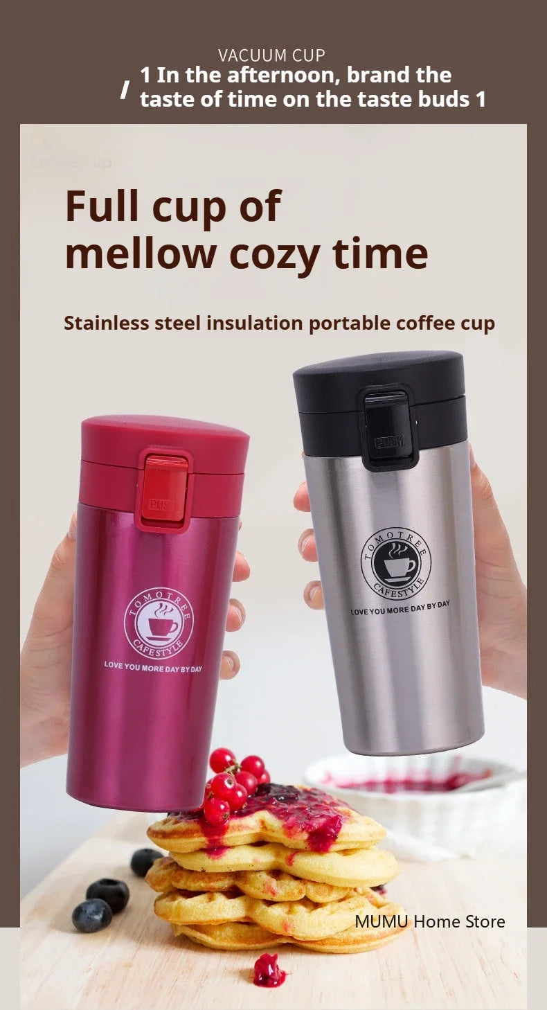 380ML/510ML Thermal Mug Double-layer Stainless Steel Coffee Cup Tea Vacuum Flask Thermos Water Bottle Leak-proof Thermos Mug