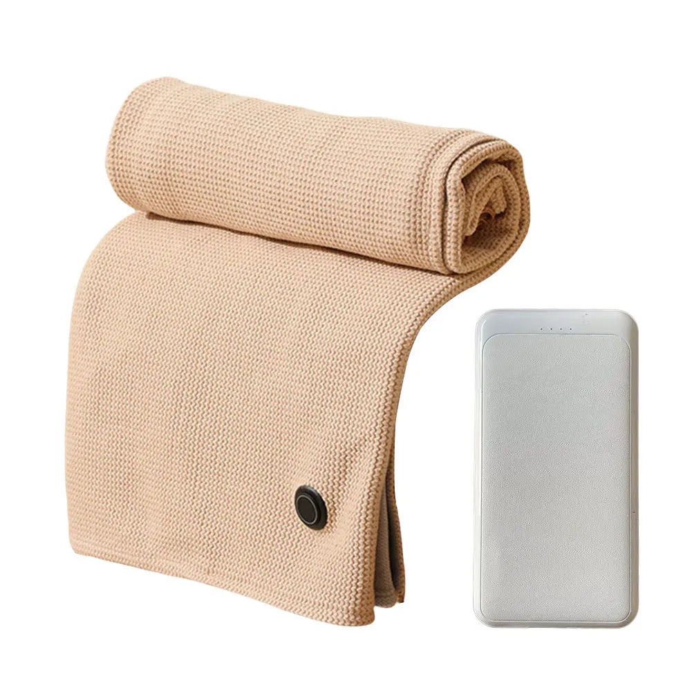 Wearable USB Electric Heated Blanket 3 Heating Levels Heating Electric Blanket Shawl with 5000mAh Power Bank Heated Shawl