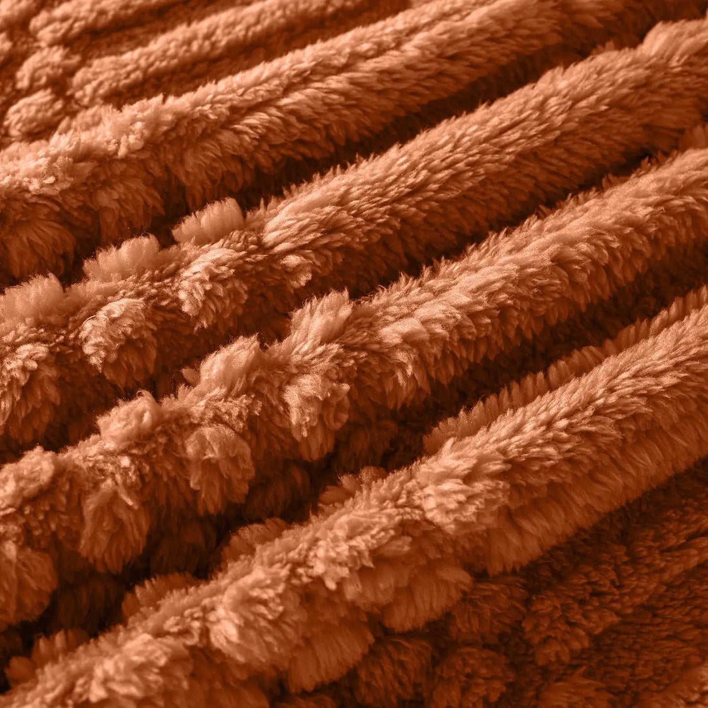 50x70 Inch Rust Throw Blanket - Soft & Fluffy Fleece, Cute & Aesthetic, Perfect for Sofa, Couch, Chair, Bed, Living Room & Bedro