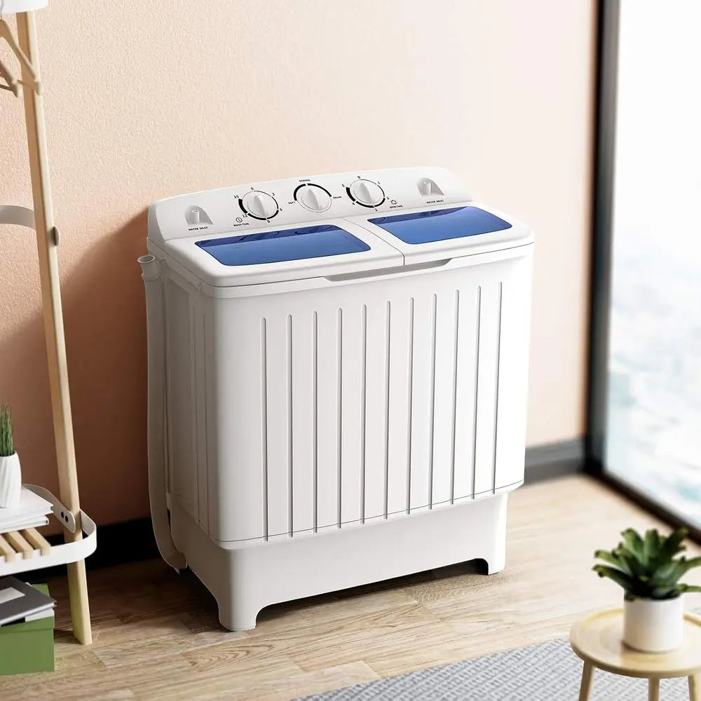 20-Lb Portable Twin Tub Washing Machine with 12-Lb Washer & 8-Lb Spin Dryer