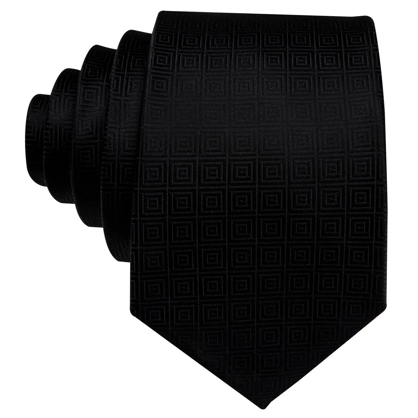 Luxury Men’s Silk Necktie Gift Set with Pocket Square, Cufflinks & Tie Clip