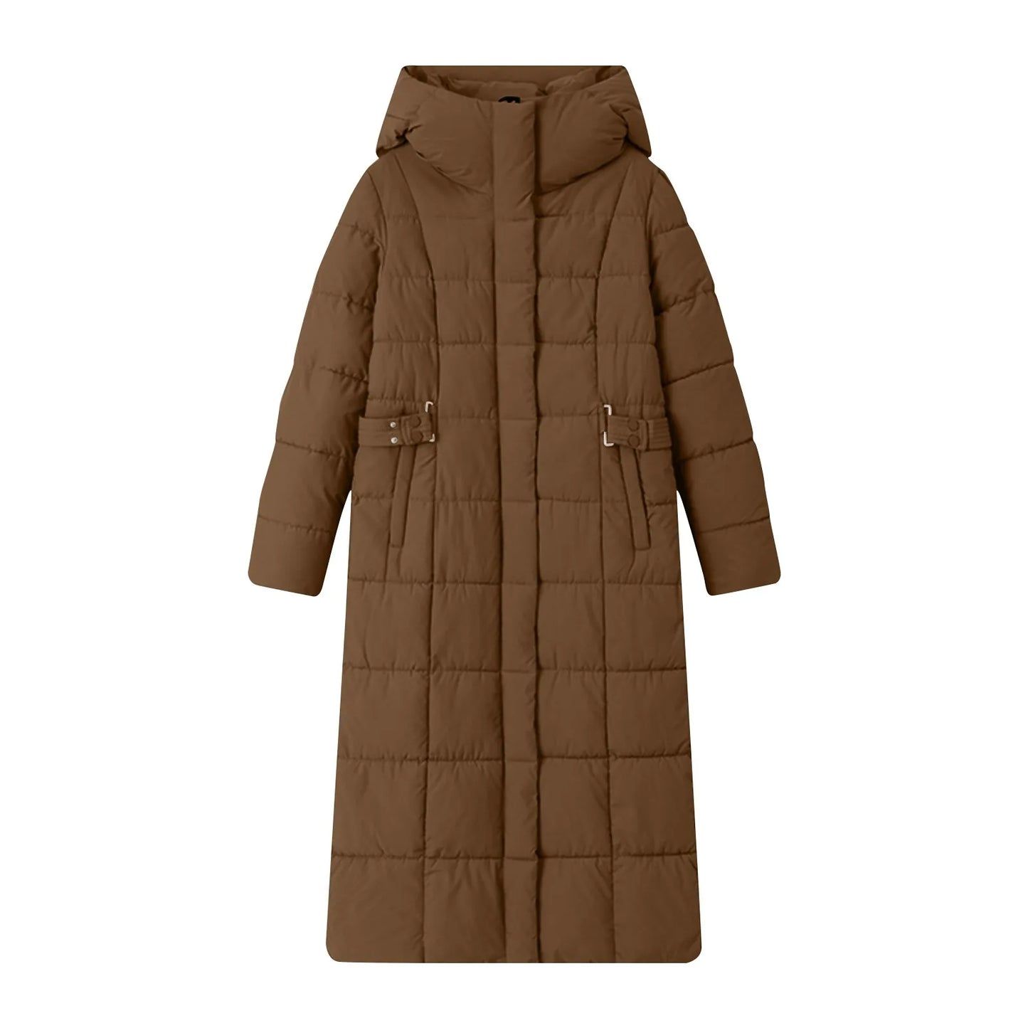 Black Winter Coat 2024 New Women's Thick Cotton Parka Jacket Korean Oversized Loose Hooded Coats Female Casual Long Overcoat