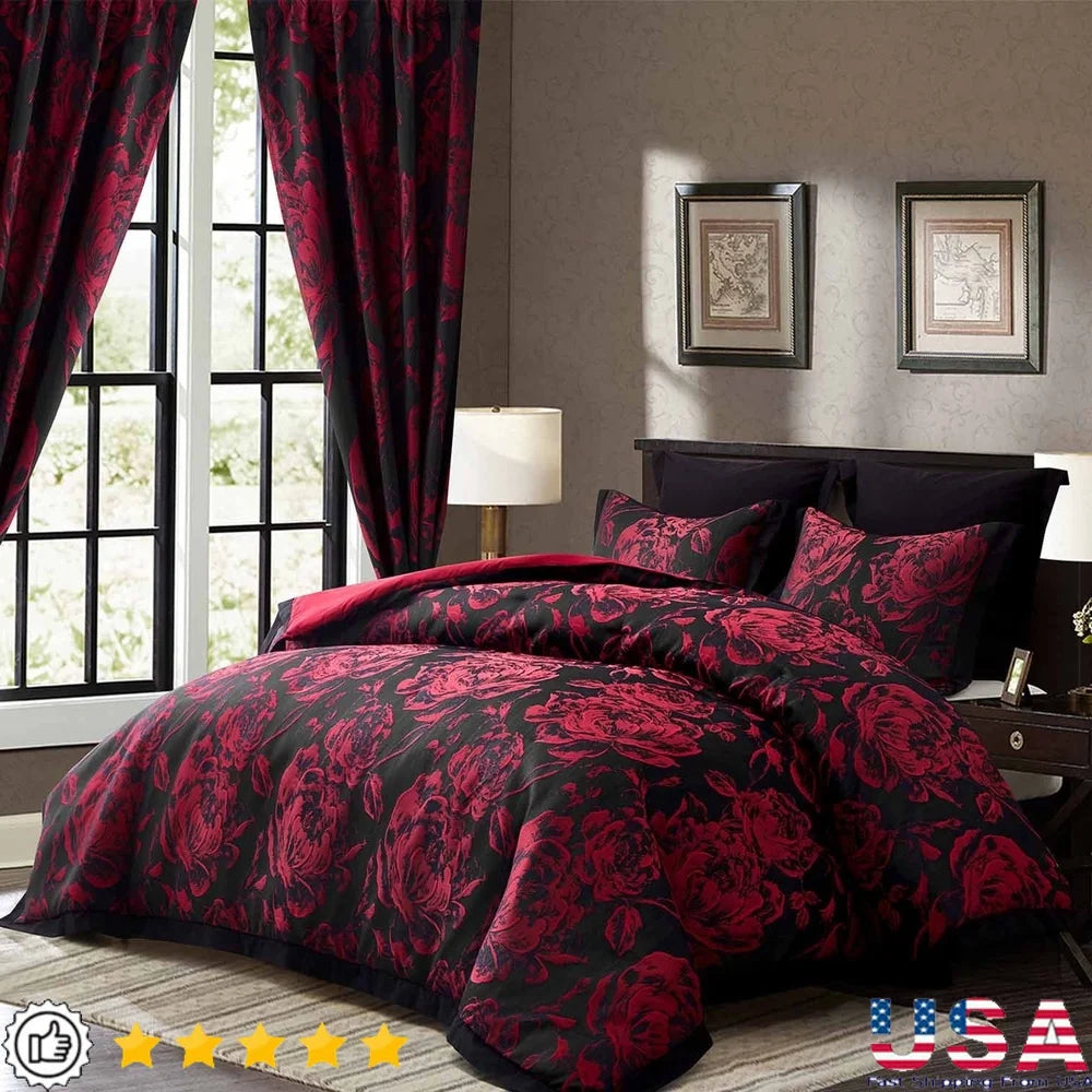 Luxury 7 Piece King Reversible Comforter Set Soft Bedding