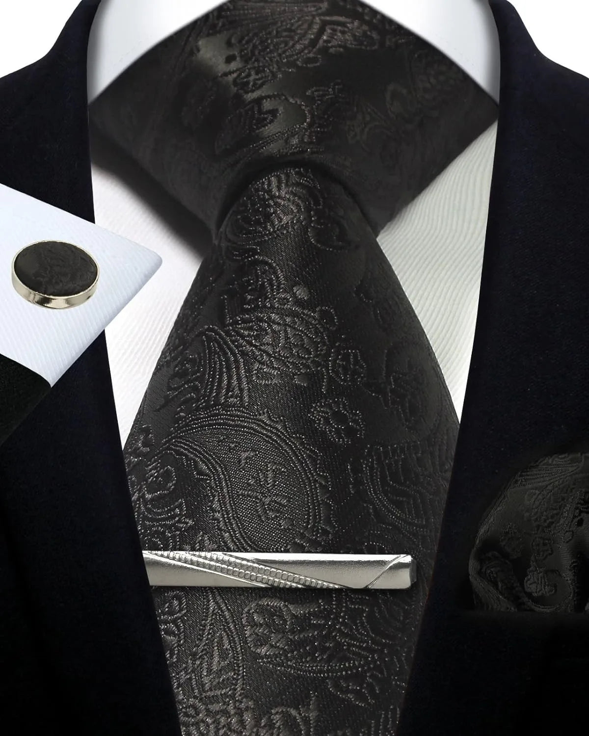 Men’s Luxury Paisley Silk Necktie.Elegant BusinessWedding & Formal Dress Tie for Men