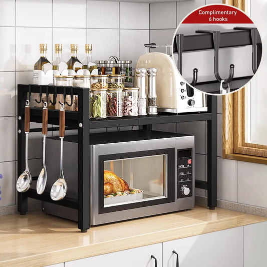 Expandable Microwave Shelf Organizer 42 To 64 Cm Rustproof
