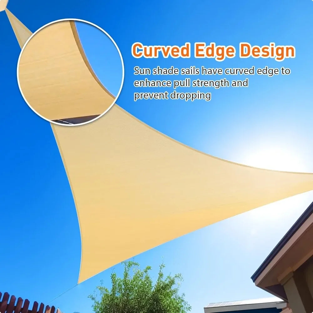 Triangle Sun Shade Sail Canopy .UV Protection Outdoor Patio Shade Cover