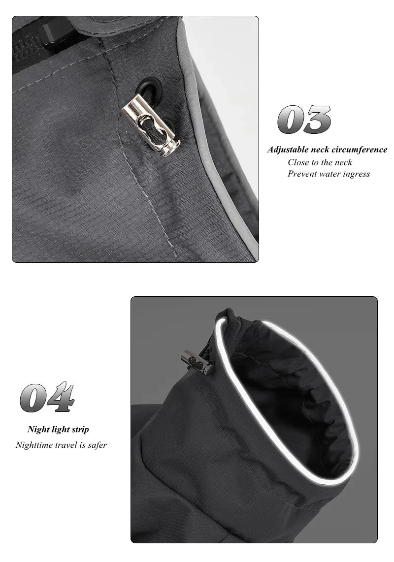 Waterproof Dog Raincoat with Harness . Reflective All-Weather Pet Jumpsuit