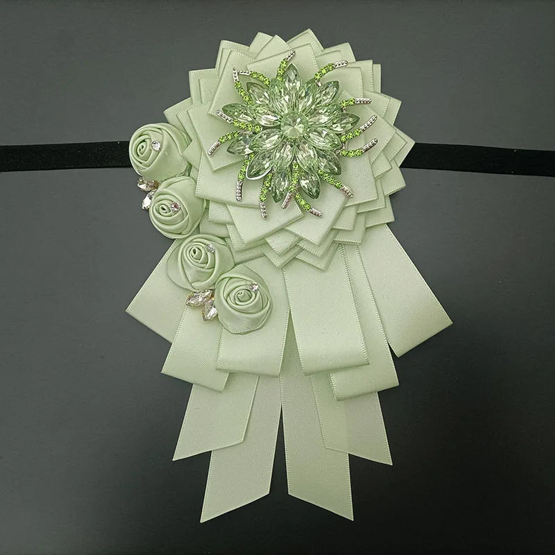 Luxury Handmade Jeweled Men’s Bow Tie | Premium Crystal Brooch Formal Wedding & Business Bow Tie