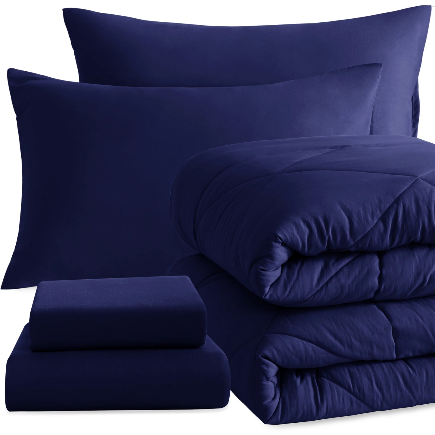 Ntbay 5 Piece Bedding Comforter Set,Breathable Bed in a Bag, Includes Comforter, Fitted Sheet, Top Sheet and Pillowcases