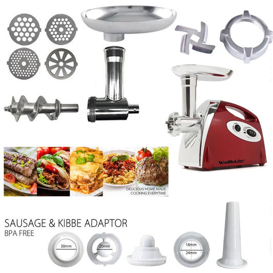 Electric Meat Grinder, Heavy Duty Meat Mincer, Sausage Stuffer Maker 4 Cutting Blade 2800W Food Grinder Mixers