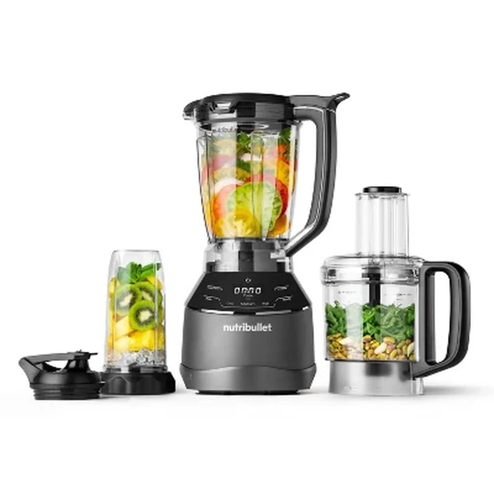 1500W Triple Prep Blender Food Processor 3 Speeds BPA Free