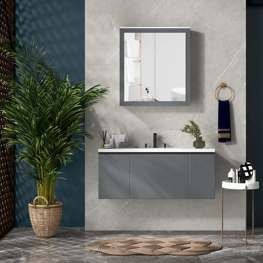 Kleankin Wall Mounted Medicine Cabinet With Mirror 27 By 30