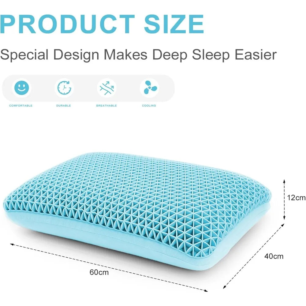 Pampkin TPE Grid Support Pillow Cooling Gel Memory Foam
