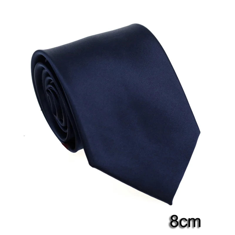 HUISHI Men’s Solid Dark Blue Waterproof Jacquard Necktie | 6cm Slim Business & Wedding Tie