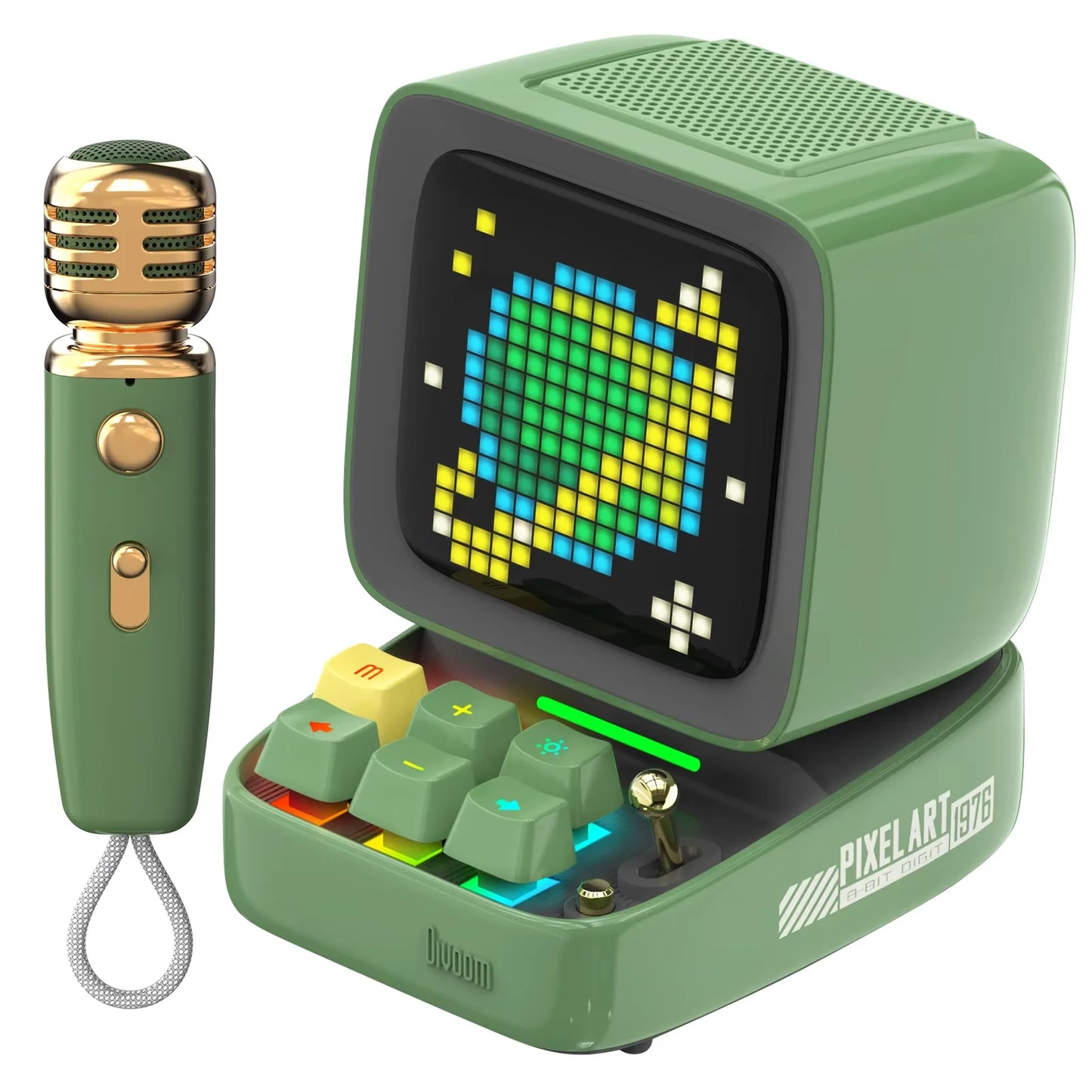 Divoom Ditoo-Pro bluetooth desktop bluetooth speaker portable kids lametric time clock pixel art retro  gaming room alarm clock