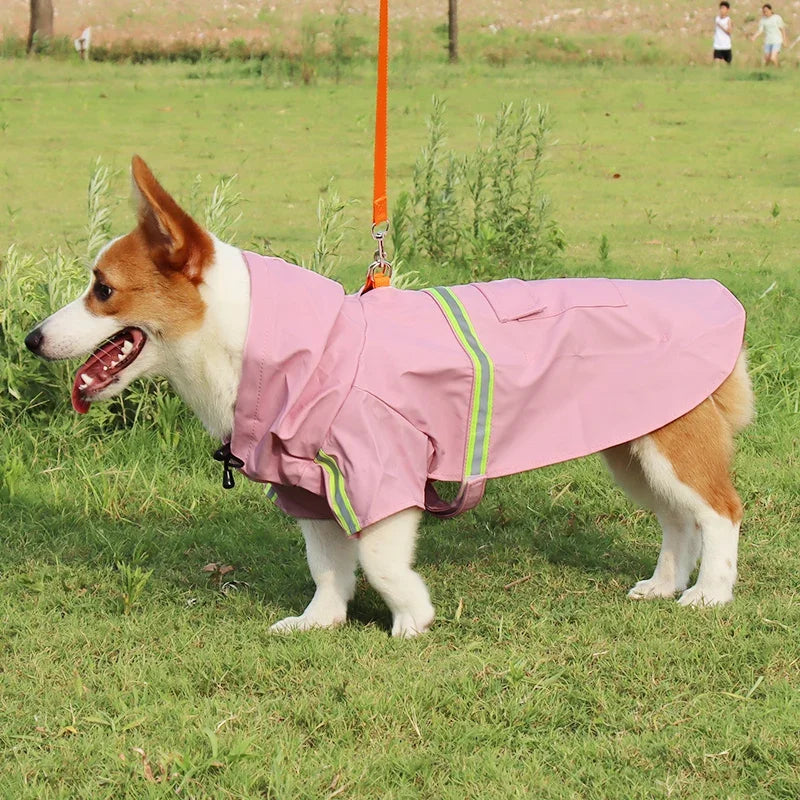 Reflective Waterproof Dog Raincoat Cloak