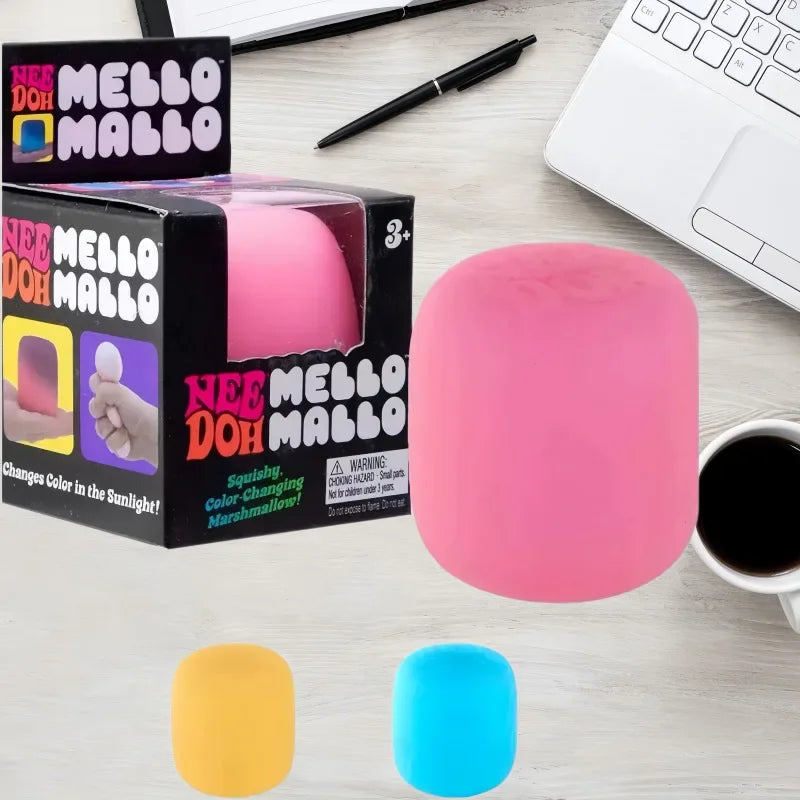 1–3 Piece Color-Changing Squishy Marshmallow Stress Ball.  Soft Sensory Fidget Toy for Kids & Adults
