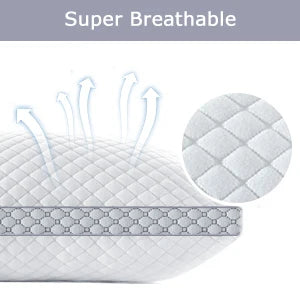 BedStory Standard Pillow Set of 2 – Soft Knitted Cover, Down Alternative Fill, Supportive & Breathable for All Sleep Positions