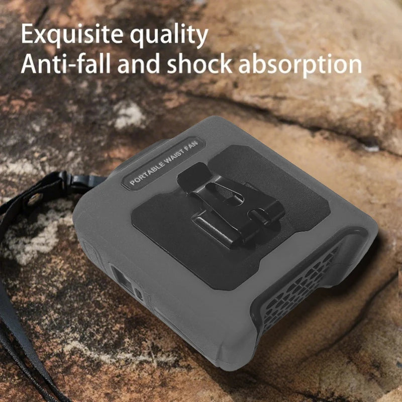 10000mAh Portable Neck Fan & Waist Clip Fan – Rechargeable Hands-Free Personal Cooling Fan  Product Description