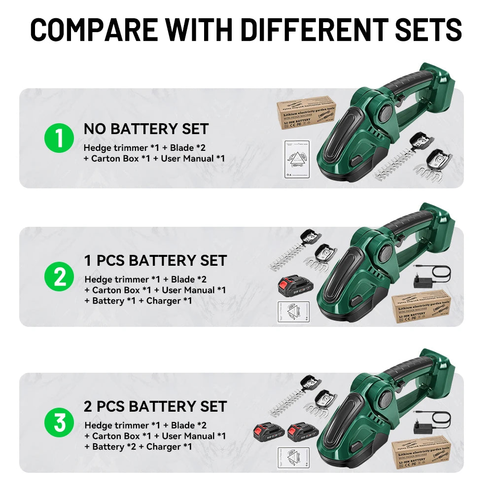 2 in 1 Electric Hedge Trimmer 20000rpm Lawn Mower Garden Shrub Pruning Hedge Pruner Scissors Power Tool For Makita 18V Battery