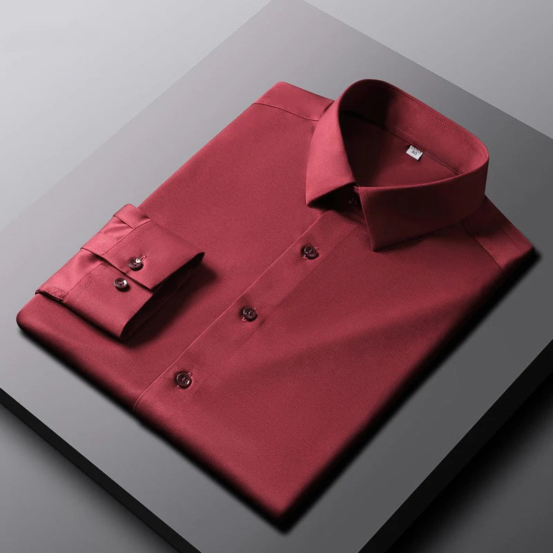 Men’s Casual Wrinkle Resistant Long Sleeve Dress Shirt. Modern Slim Fit