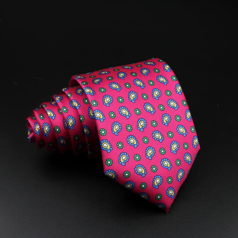 51 Styles Men's Silk Ties Jacquard Striped Plaid Floral Necktie Accessories Daily Wear Shirt Suit Cravat Wedding Party Gift