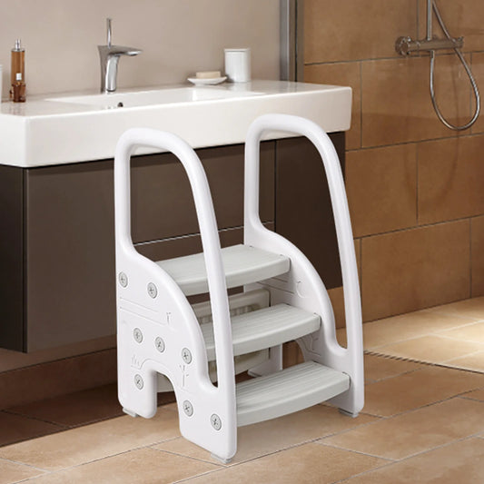 Toddler Step Stool With Handles 3 Step Plastic Bath Kitchen