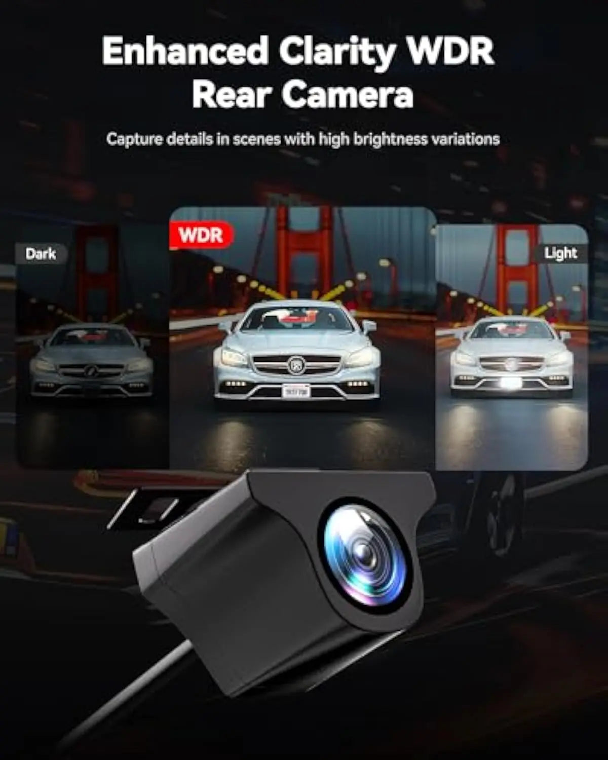 REDTIGER F7N ELITE STARVIS 2 Sensor 4K HDR Dash Cam Front and Rear 5.8GHz WiFi APP car camera WDR car dvr for 24H Parking Mode(