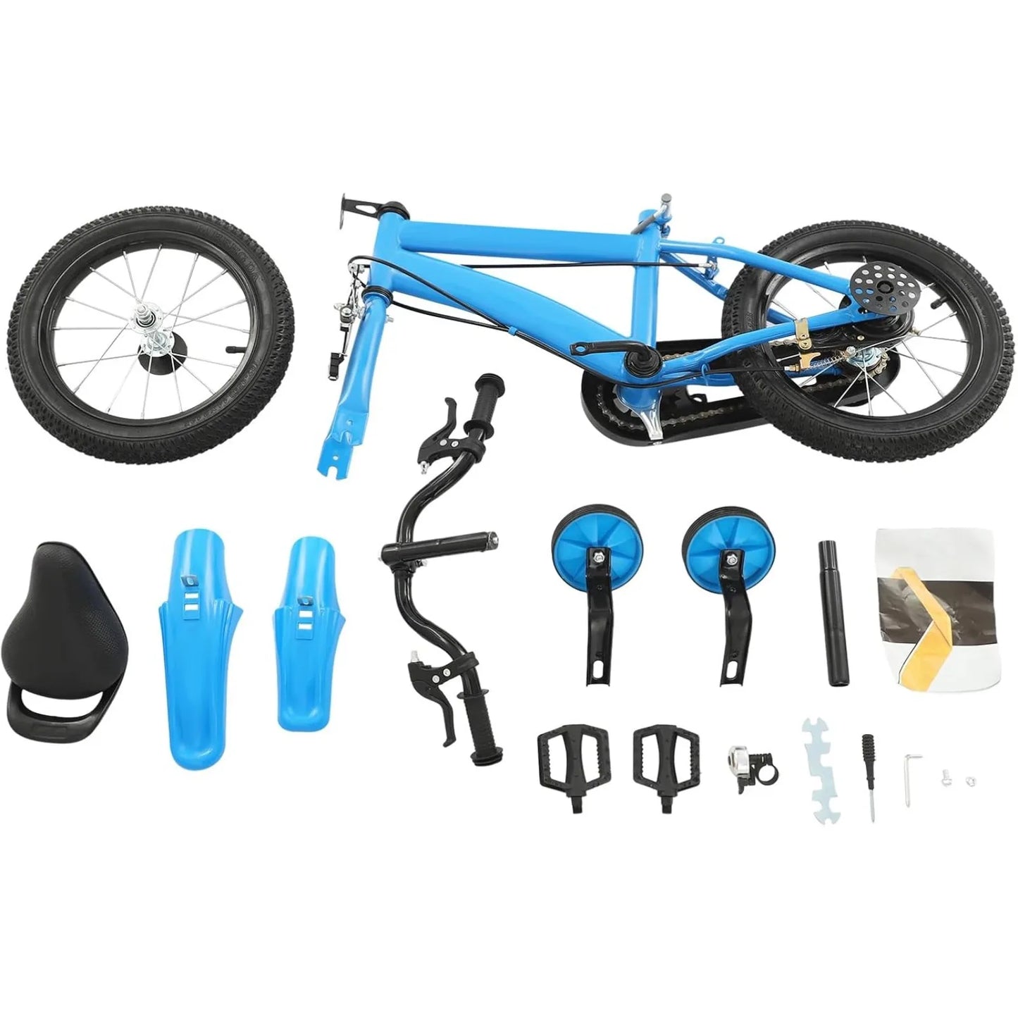 14-Inch Kids Beginner Bicycle with Training Wheels | Adjustable Seat & Handlebars | Children’s Bike for Ages 3–6 | Safe & Durable Ride