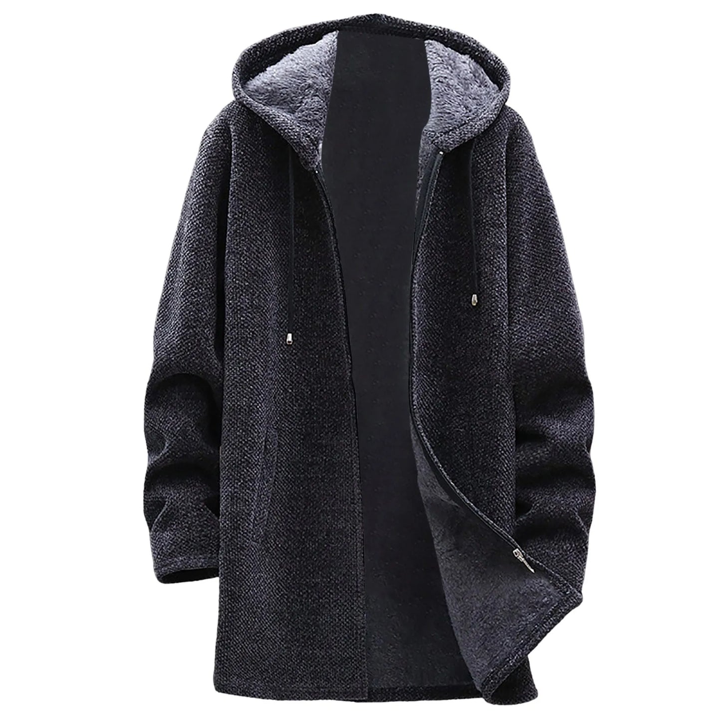 Men’s Fleece Lined Hooded Cardigan Jacket