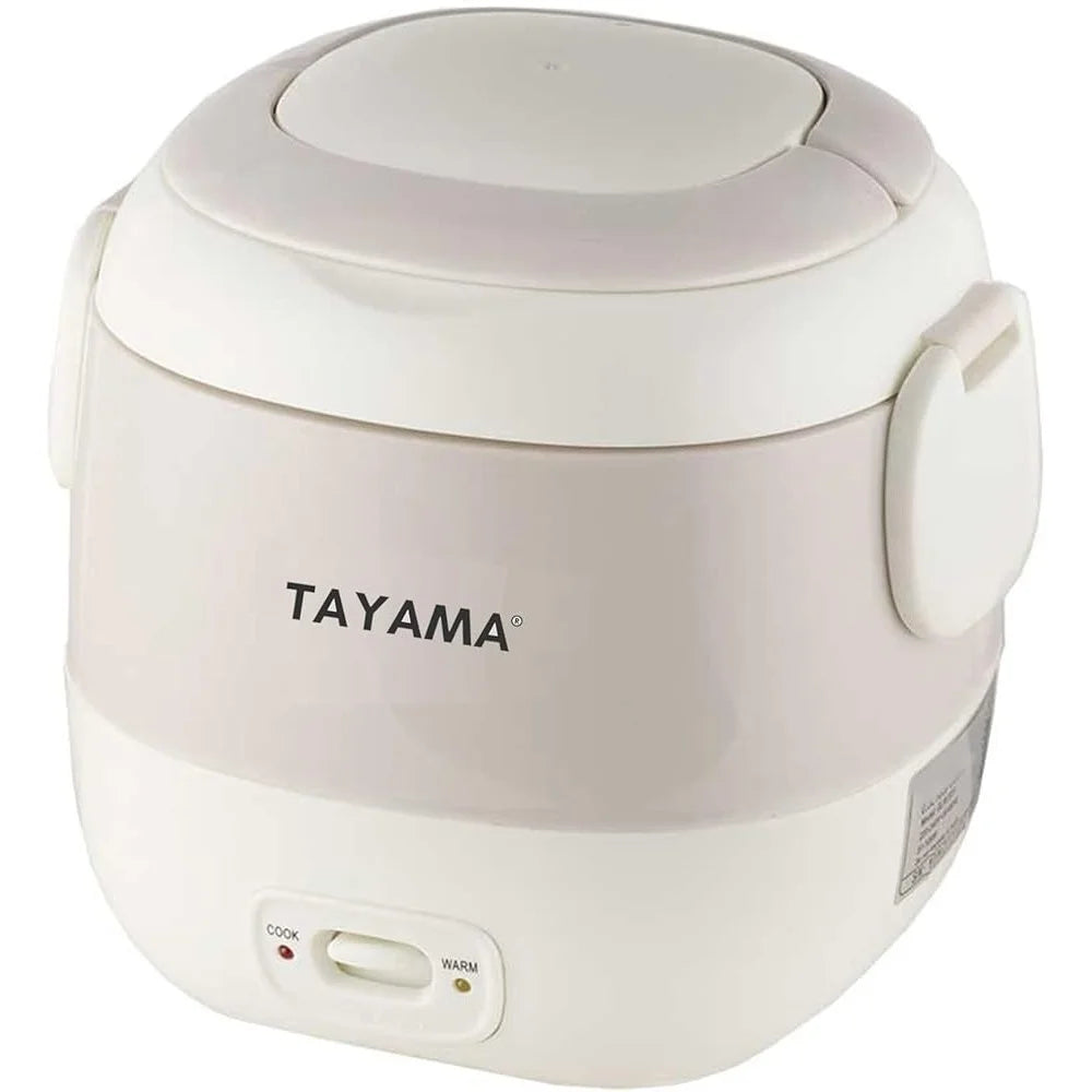 Portable Mini Rice Cooker 1.5 Cup Electric Nonstick Cooking Pot with Keep Warm Function Compact Design Easy Storage