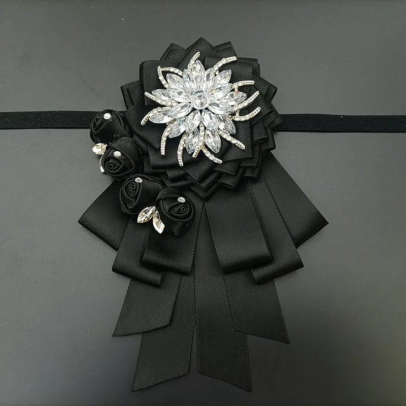 Luxury Handmade Jeweled Men’s Bow Tie | Premium Crystal Brooch Formal Wedding & Business Bow Tie