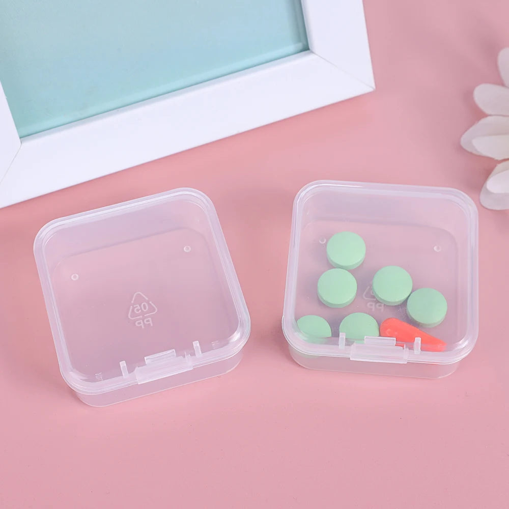 Clear Mini Storage Box Set (6–60 PCS) Stackable Plastic Organizer for Jewelry, Crafts & Small Items