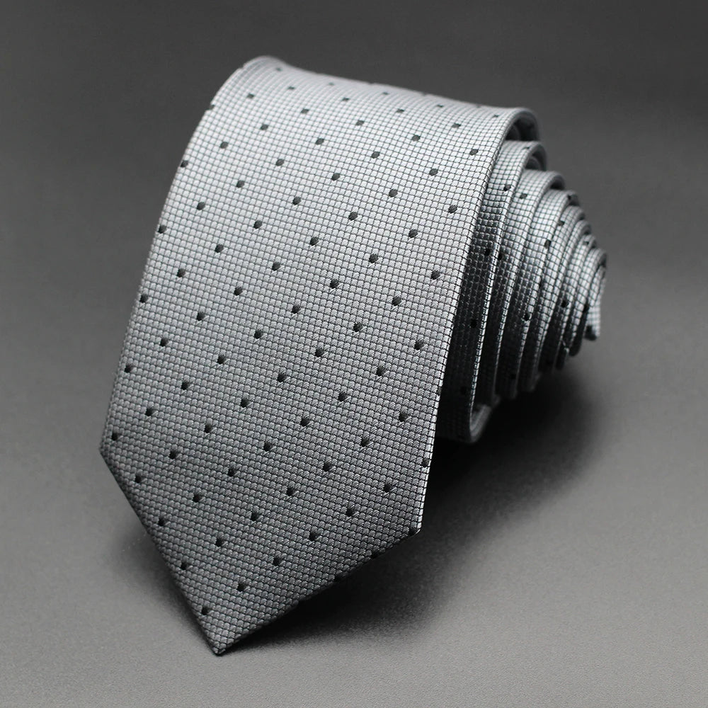 Men’s Classic 7cm Polka Dot Necktie. Luxury Business, Wedding & Formal Dress Tie