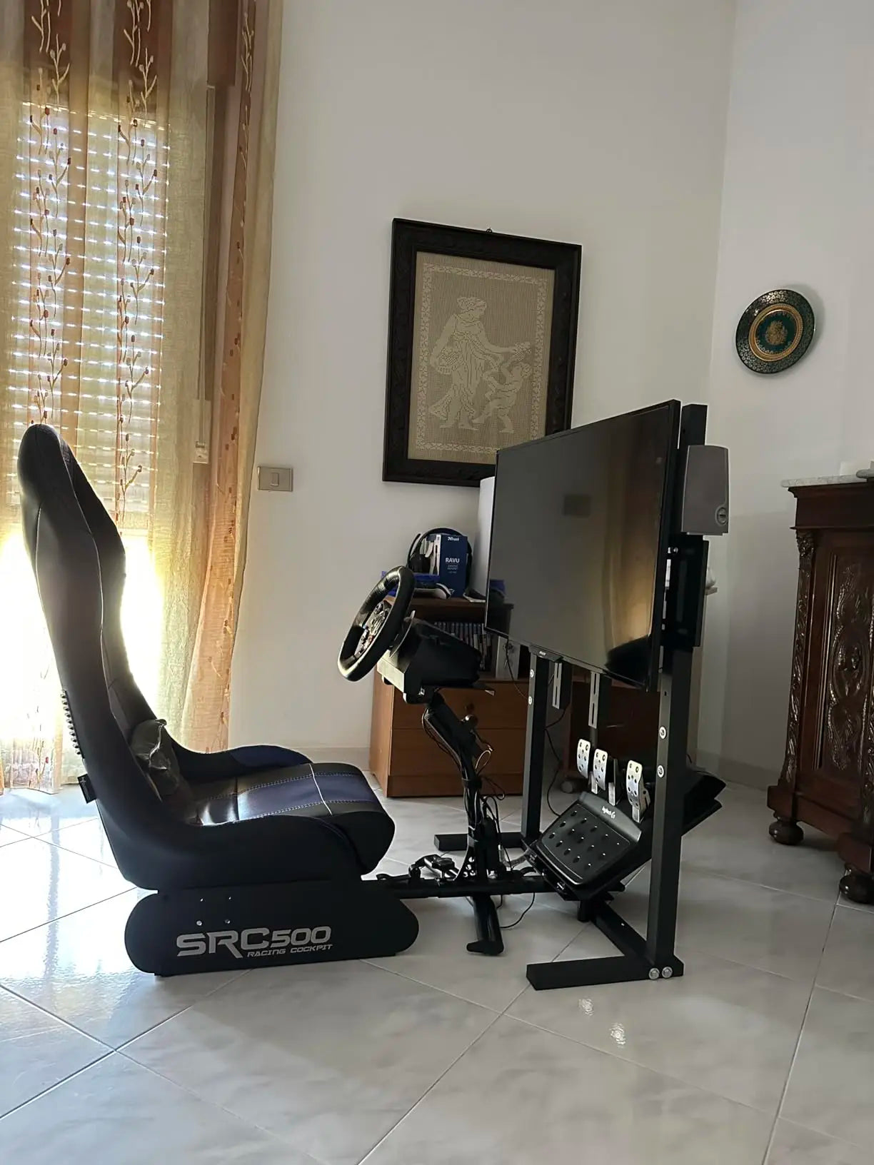 Floor TV Stand Bracket Free Standing TV Trolley Height Adjustable for 32-100 Inch Flat Panel LED LCD