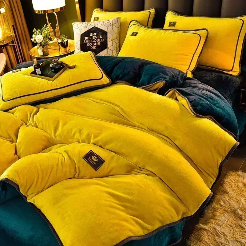 Luxury Milk Velvet Warm Duvet Cover Set