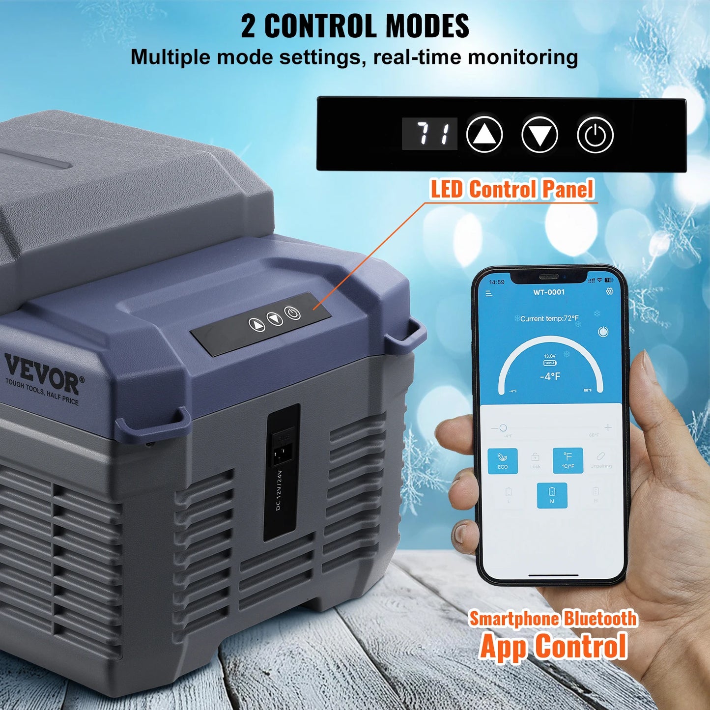 SucceBuy 8L 75L Portable Car Refrigerator –Electric Compressor Cooler Freezer with App Control for Camping, RV, Truck, Travel & Outdoor Adventures