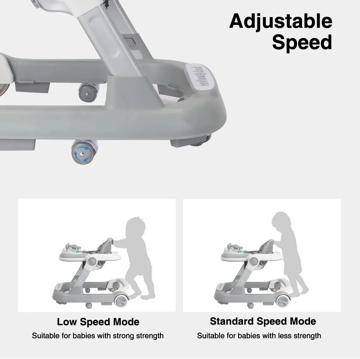 2 In 1 Baby Walker Removable Feeding Tray And Music Tray