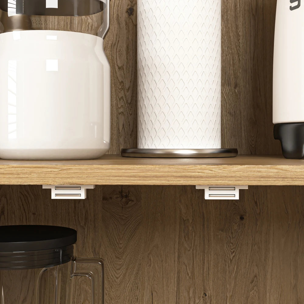 71" Tall Farmhouse Kitchen Pantry Hutch Bar Cabinet Drawers & Shelves Large Wood Storage Cabinet Doors Microwave Stand Cupboard