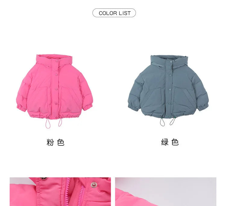Children Thick Padded Coat Parka Warm Outerwear For Toddlers