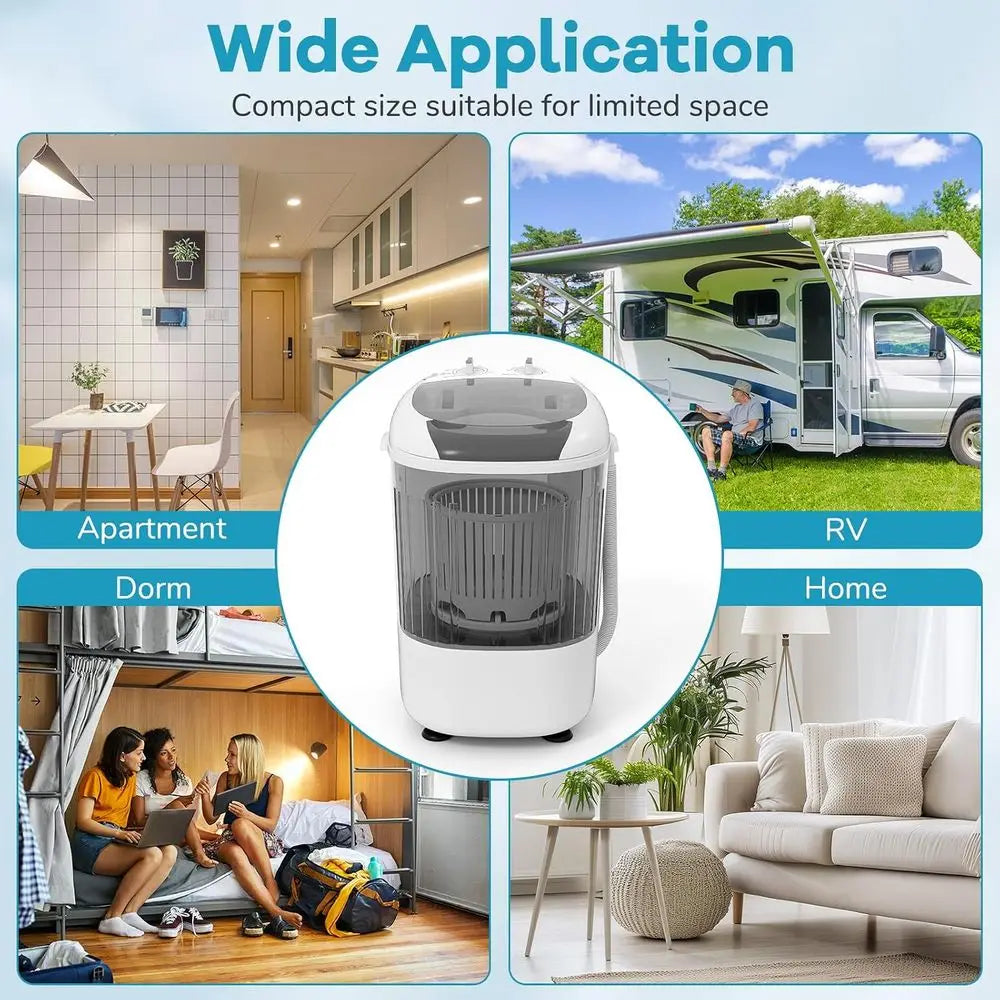 15L Rechargeable Cordless Mini Washing Machine.  Portable Compact Washer