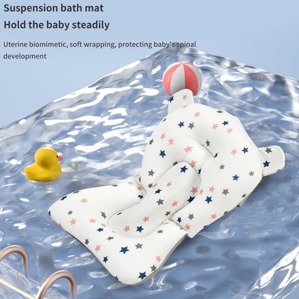 Portable Collapsible Baby Bathtub for Newborn to Toddler Durable Essential Infant Bath Tub with Soft Cushion