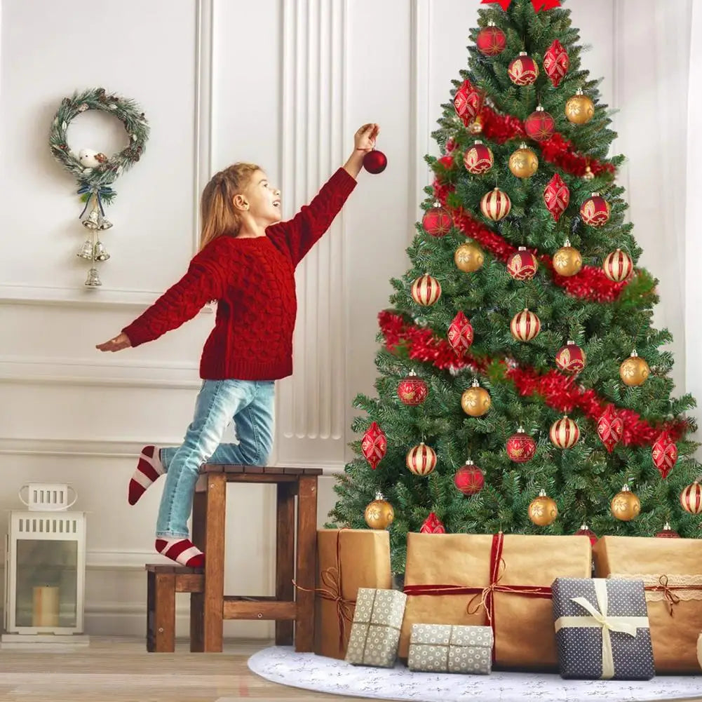 5FT Artificial Christmas Tree with Iron Base Christmas Holiday Pencil Tree with Thick Branch Tips Winter Party Christmas Decor