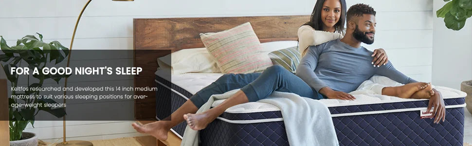 Full Size Mattress 14 Inch Medium Firm Targeted for Side Back Sleepers 4 Layer Gel Memory Foam Hybrid Mattress Cooling Top for P