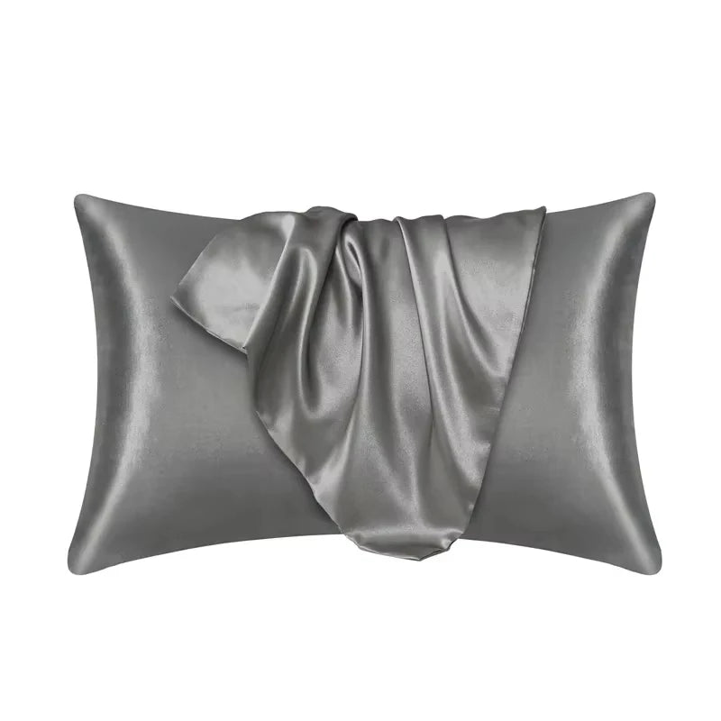 Silky Satin Pillowcase . Soft Hair & Skin Care Pillow Cover (Smooth, Cooling, Anti-Frizz)