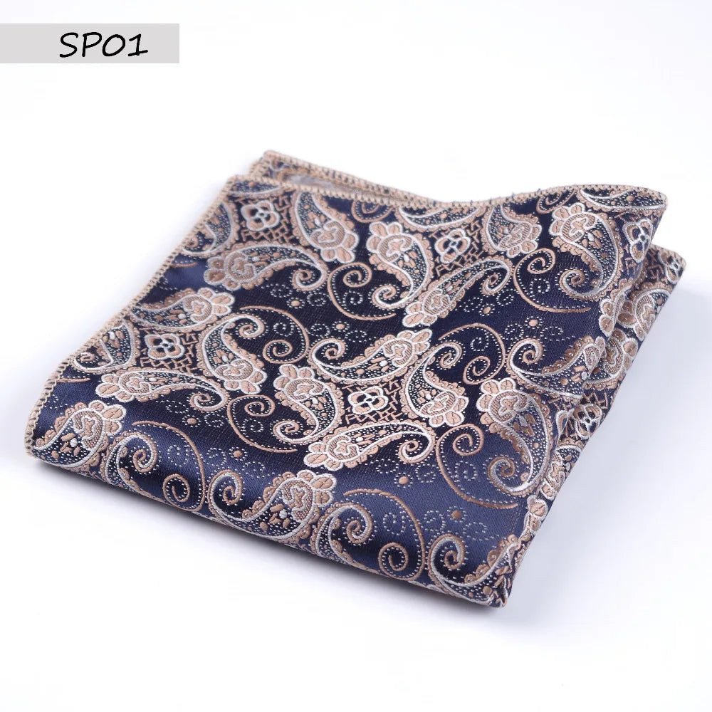 Men’s Designer Pocket Square Handkerchief Set. Elegant Suit Accessories
