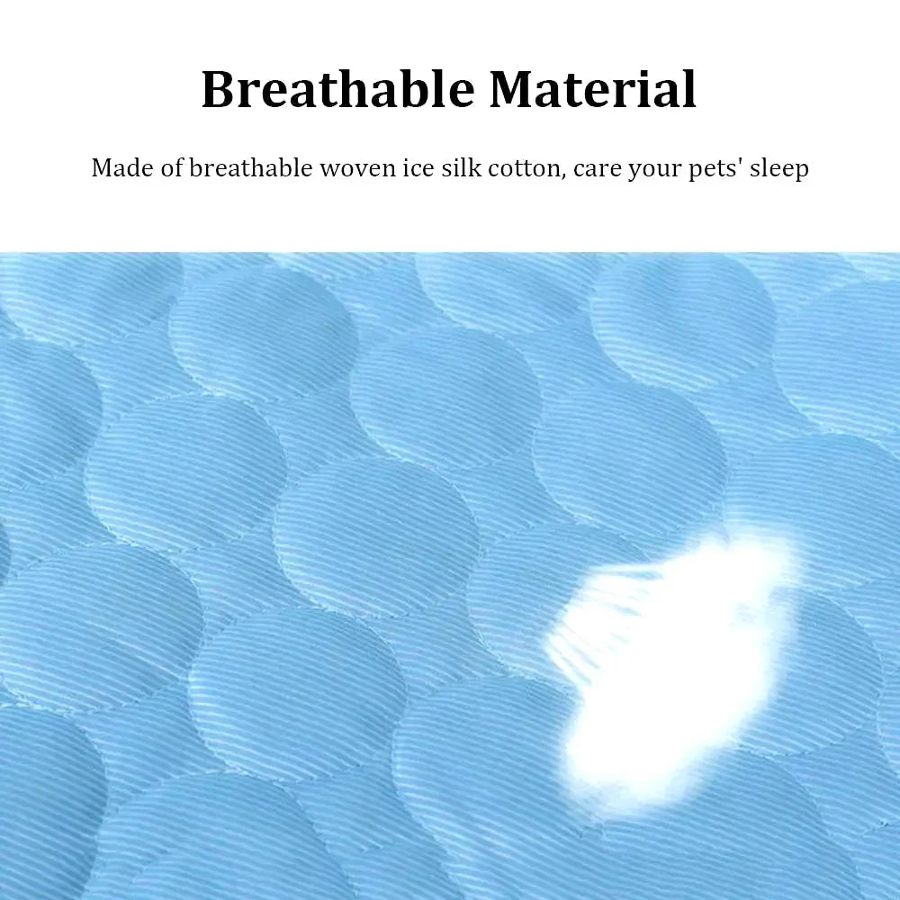 Ice Silk Cooling Dog & Cat Mat | Breathable Summer Cooling Pad for Pets