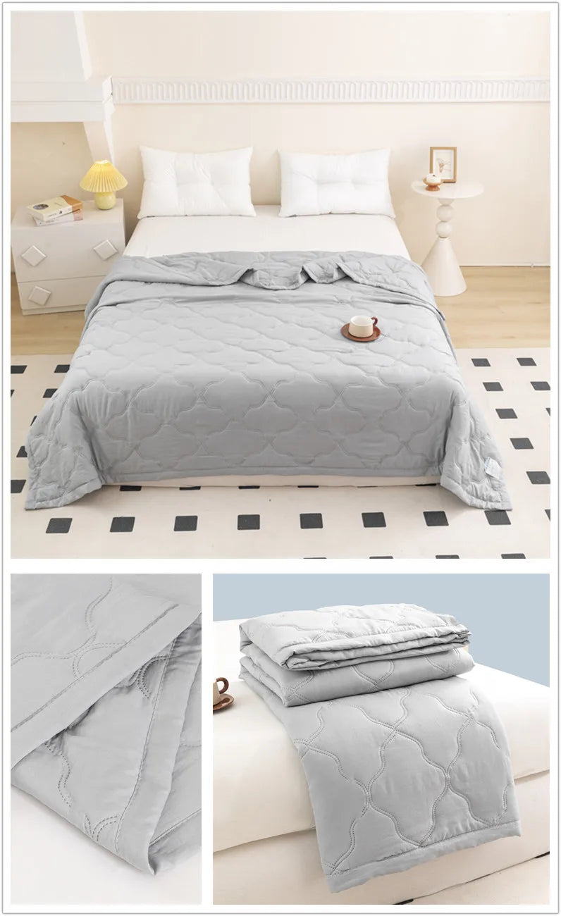 Floral Style Duvet Summer Thin Quilt Skin-friendly Bedspread Air Conditioning Blanket edredones Adults Kids Room Comforter Quilt